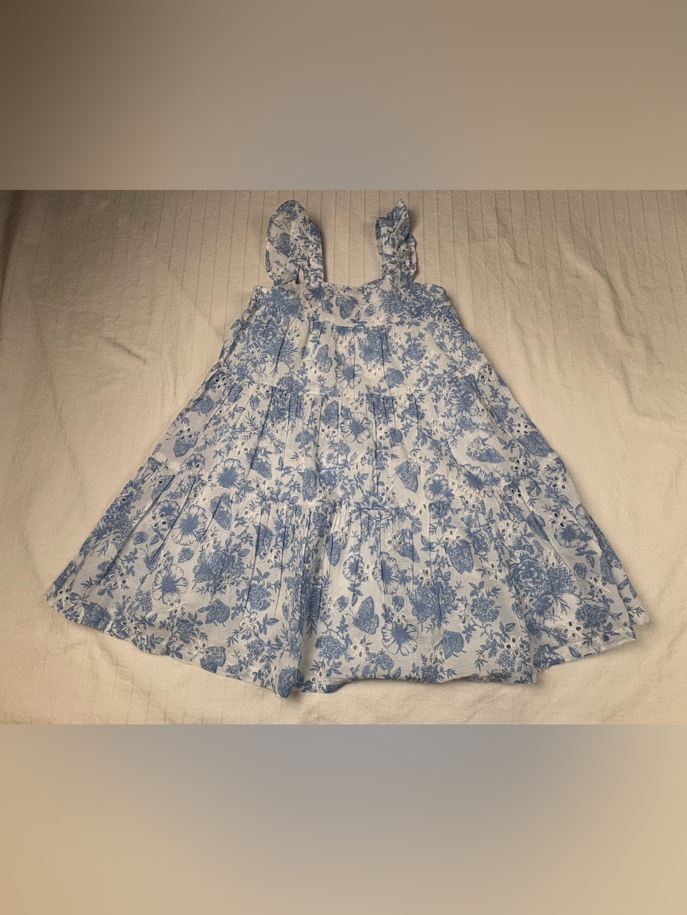 NWT Tartine et Chocolat girls 3A 3 French Blue Floral Print Dress